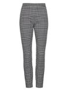 Banana Republic Womens Devon Legging-fit Gingham Bi-stretch Pant Black & White Size 0