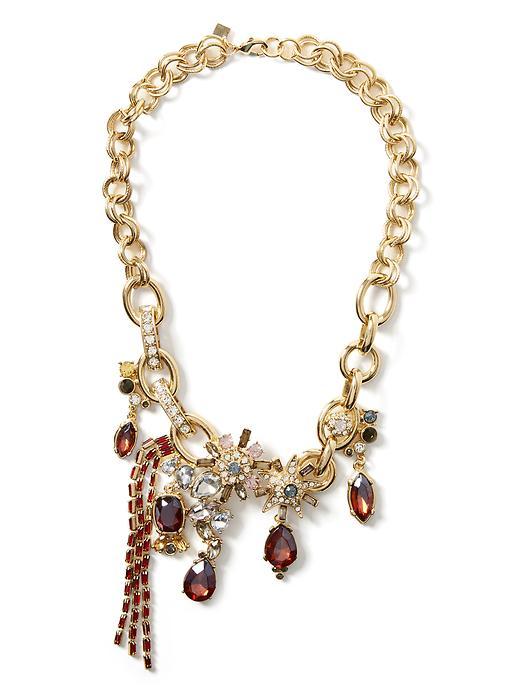 Banana Republic Treasure Trove Berry Focal Necklace Size One Size - Multi