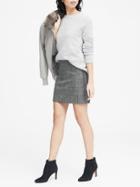 Banana Republic Womens Petite Plaid Side-stripe Mini Skirt Gray & Charcoal Size 0