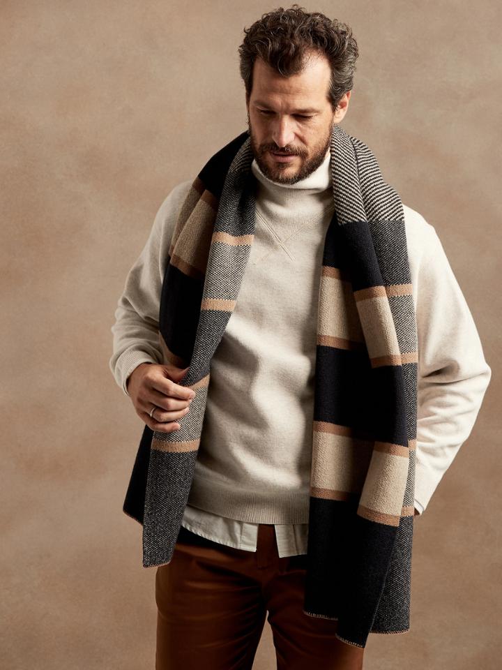 Double-knit Mock-neck Sweatshirt