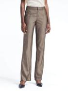 Banana Republic Womens Logan Fit Sharkskin Pant - Charcoal