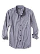 Banana Republic Mens Camden Fit Luxe Flannel Solid Shirt Size L Tall - Blue Heather