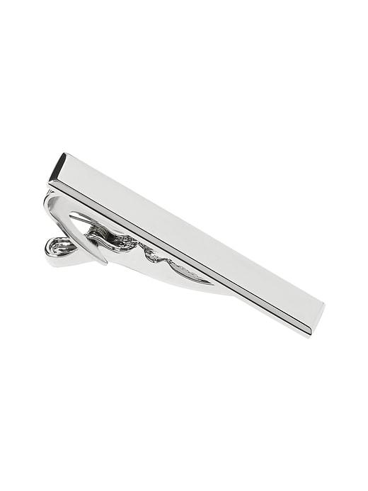 Banana Republic Mens Classic Tie Bar Silver Size One Size