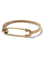 Banana Republic Mens Giles & Brother   Brass Safety Pin-hinge Cuff Brass Size One Size