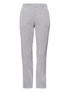 Banana Republic Womens Avery Straight-fit Stretch Seersucker Pant Charcoal-blue Stripe Size 20