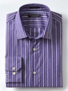 Banana Republic Mens Grant Fit Textured Stripe Supima Cotton Shirt - Mythical Purple