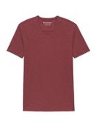 Banana Republic Mens Vintage 100% Cotton V-neck T-shirt Burgundy Size Xl