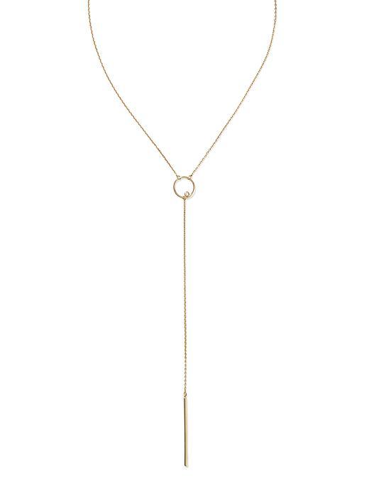 Banana Republic Riviera Circle Y Necklace Size One Size - Gold