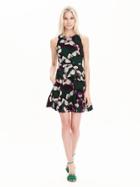 Banana Republic Womens Floral Peplum Dress Size 0 - Deep Hunter