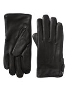 Banana Republic Mens Moto Zip Leather Glove Black Size M