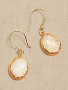 Rose Cut Stone Drop Earrings | Aureus + Argent