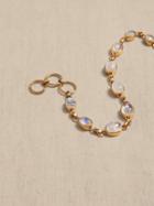 Delicate Cabochon Moonstone Bracelet | Aureus + Argent