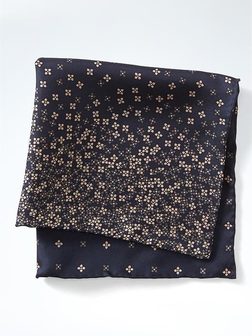 Banana Republic Gradient Foulard Silk Pocket Square - Navy