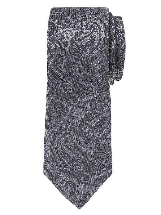 Banana Republic Mens Multi Weave Paisley Tie Size One Size - Black/gray
