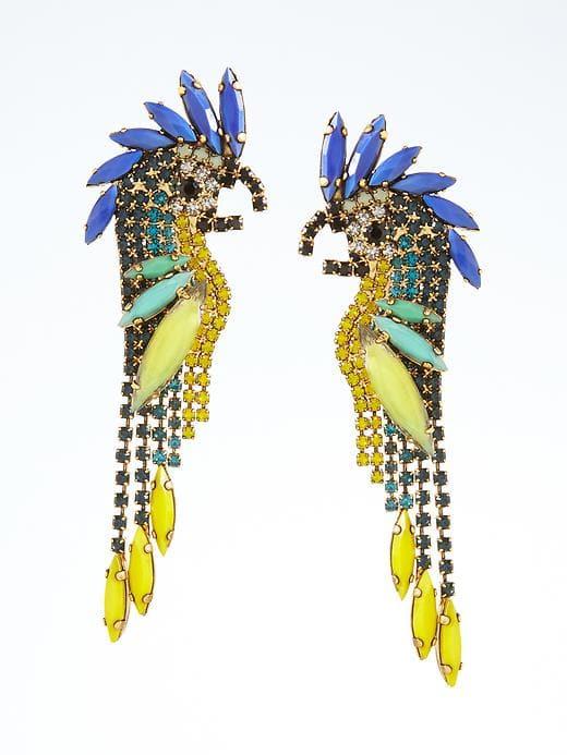 Banana Republic Womens Elizabeth Cole Cockatoo Earring - Blue