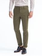 Banana Republic Mens Fulton Skinny Rapid Movement Chino - Olive