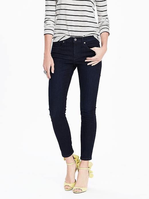 Banana Republic Womens Skinny Ankle Jean Size 0 Petite - Dark Wash