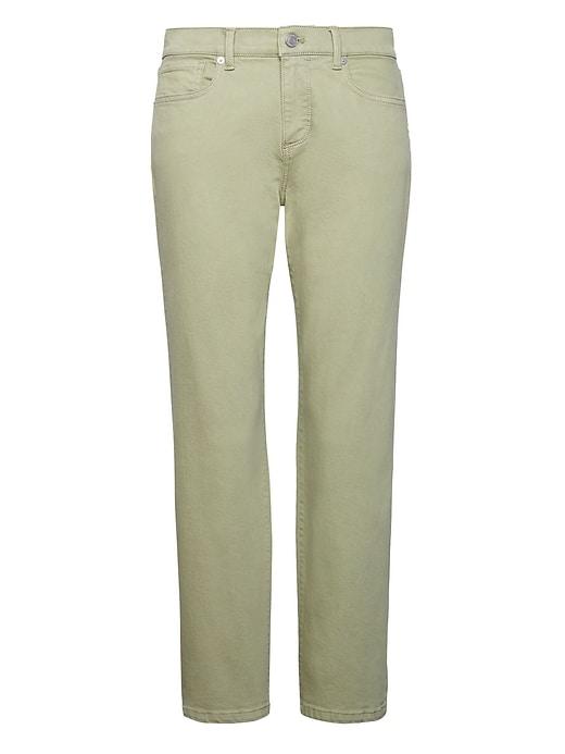 Banana Republic Womens Petite Girlfriend Green Wash Cropped Jean Cardon Green Size 24