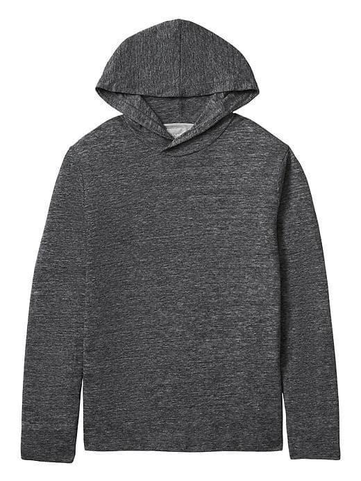 Banana Republic Mens Vintage Long Sleeve Hoodie - Dark Gray