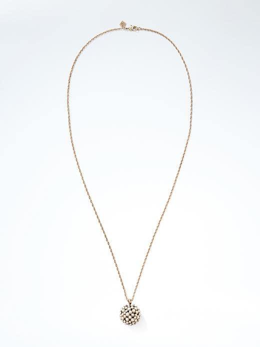 Banana Republic Pearl Cluster Pendant Necklace - Gold