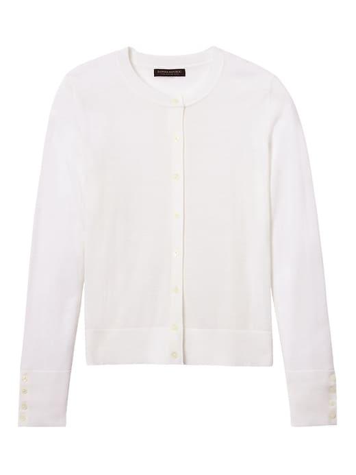 Banana Republic Womens Machine-washable Merino Button-cuff Cardigan Cocoon Size Xl