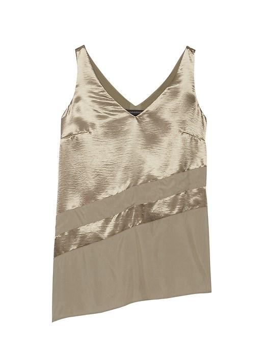 Banana Republic Womens Asymmetrical Hem Top Tuscany Green Size L