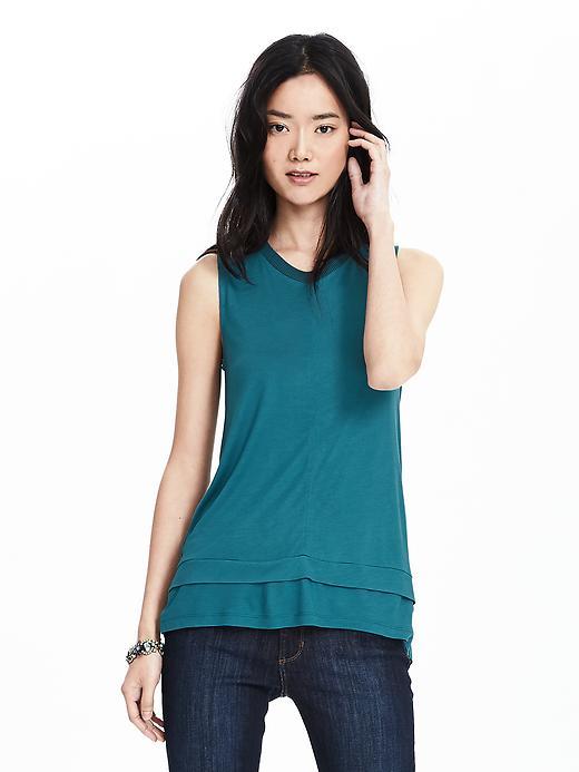 Banana Republic Womens Rib Trim Tank Size M - Tile