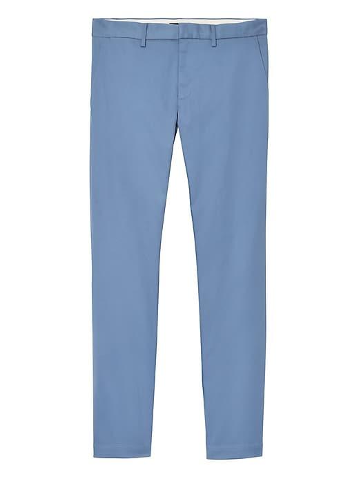 Banana Republic Mens Aiden Slim Rapid Movement Chino Pant Coastal Blue Size 31w