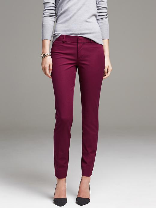 Banana Republic Womens Sloan Fit Slim Ankle Pant Size 14 Petite - Lingonberry