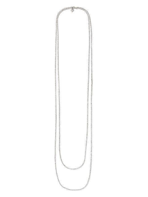 Banana Republic Womens Classic Rebel Cup Chain Layer Necklace Silver Size One Size