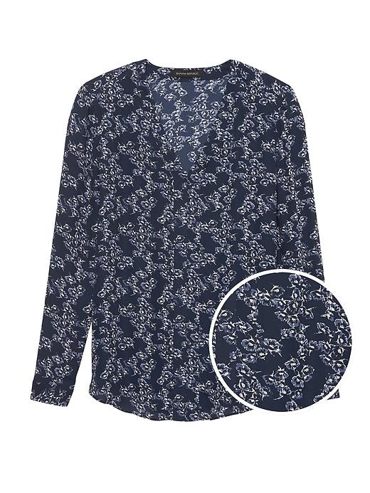 Banana Republic Floral V-neck Top