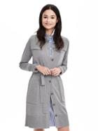 Banana Republic Womens Extra Fine Merino Wool Trench Cardigan Size L - Charcoal