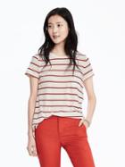 Banana Republic Womens Striped Pocket Tee Size L - Cocoon