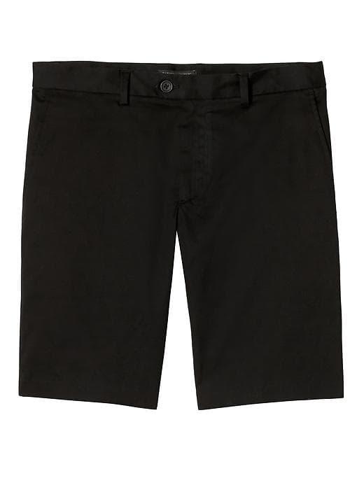 Banana Republic Mens Aiden Slim Tab Front 10 Short - Black