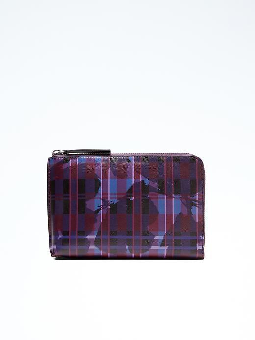 Banana Republic Madras Smart Clutch - Blue Multi/navy