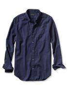 Banana Republic Mens Slim Fit Luxe Flannel Shirt Size L Tall - Navy Heather