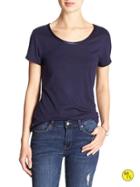 Banana Republic Factory Luxe Touch Tee Size L - Fall Navy