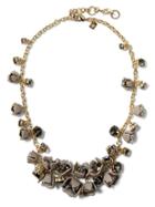 Banana Republic Womens Matte Floral Necklace Artisan Gray Size One Size