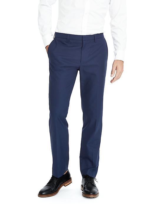 Banana Republic Mens Slim Non Iron Indigo Dress Pant - Indigo
