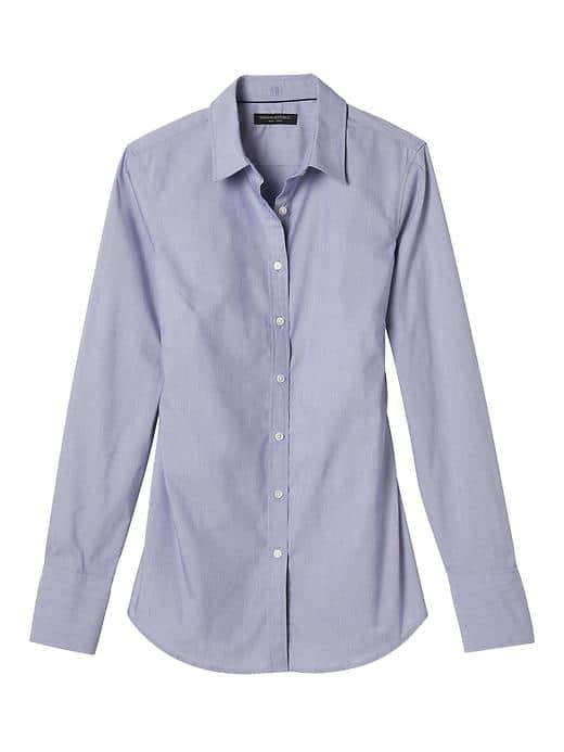 Banana Republic Riley Fit Blue Shirt - Light Blue