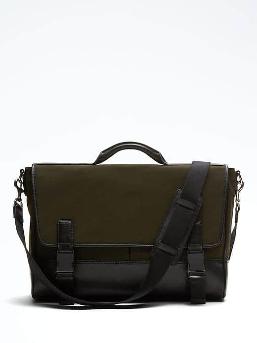 Banana Republic Mens Messenger Bag - Olive