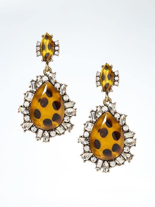 Banana Republic Crystal Tortoise Earring - Tortoise