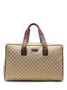 Banana Republic Mens Luxe Finds   Gucci Web Canvas Duffle Bag Brown Burlap Size One Size