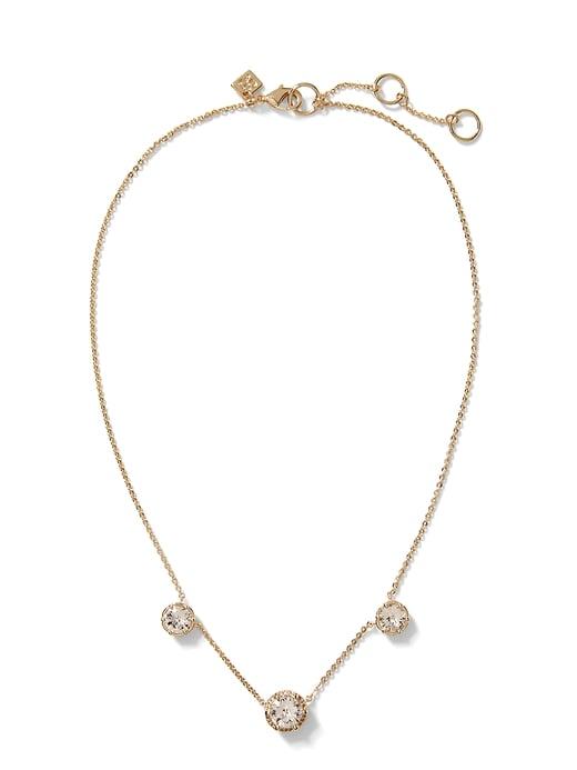 Banana Republic Womens Bare Sunflower Triple Charm Necklace Champagne Size One Size