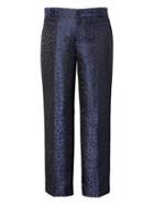 Banana Republic Womens Logan Fit Leopard Print Crop Pant - Blue Print
