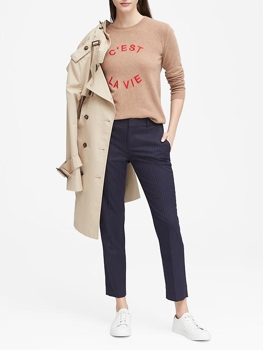 Banana Republic Petite Avery Straight-fit Pinstripe Ankle Pant