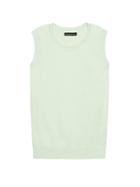 Banana Republic Womens Stretch-cotton Sweater Shell Mint Green Size Xs