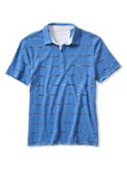 Banana Republic Mens Slim Fit Raw Edge Cotton Polo Size L - Wild Blue