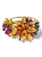 Banana Republic Womens Elizabeth Cole   Tropical Flower Bracelet Gold Size One Size