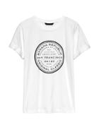 Banana Republic Womens Supima Cotton Graphic Boyfriend T-shirt San Francisco Size M